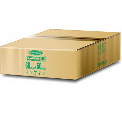 Пелюшки гігієнічні 60см х 60см в коробі 360 штук, виробник Укрмедтекстиль (Україна)